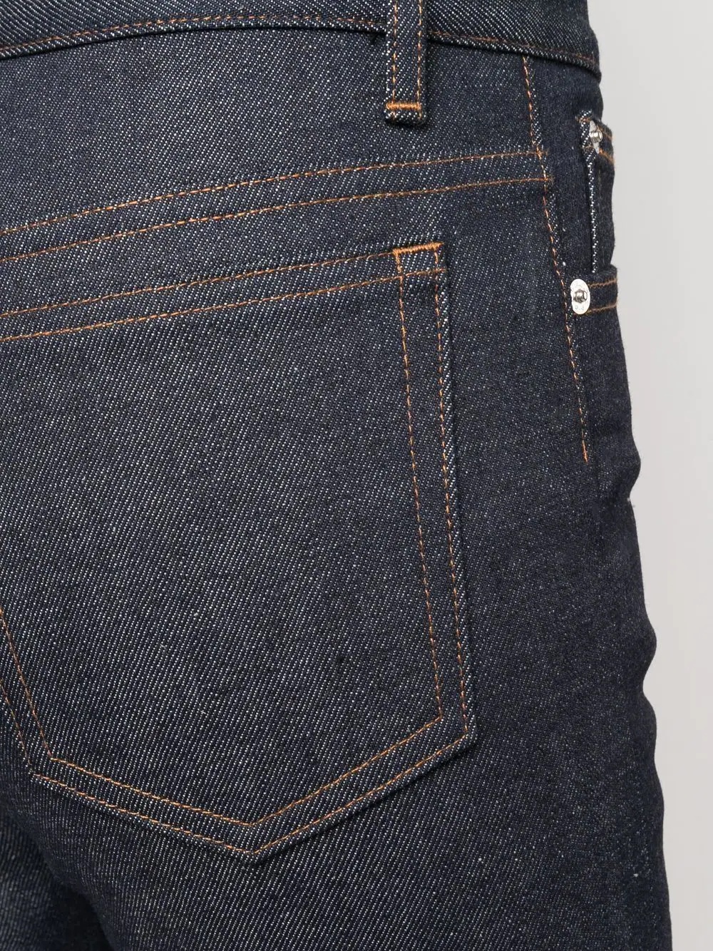 contrasting-stitch detail jeans - 5