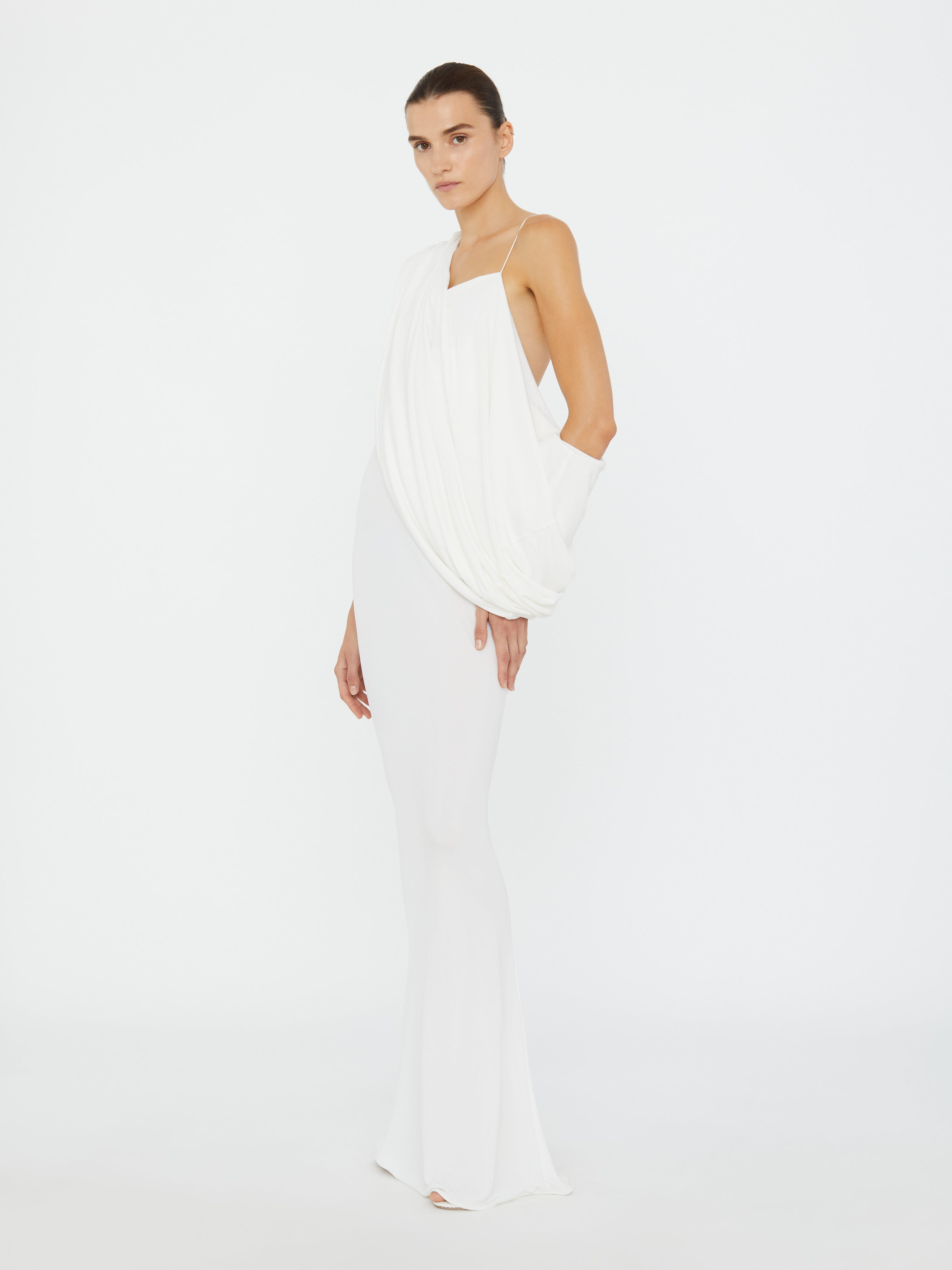 Aiba Draped Jersey Tee Dress - 6