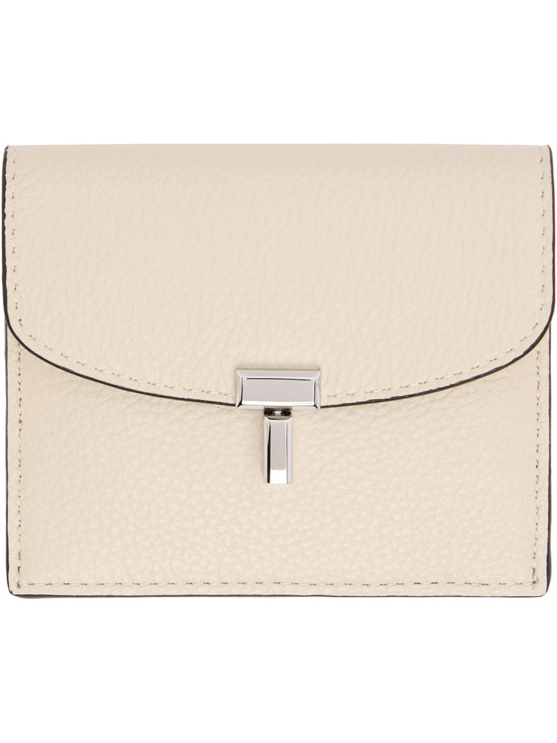 Off-White T-Lock Grained-Leather Card Holder 1