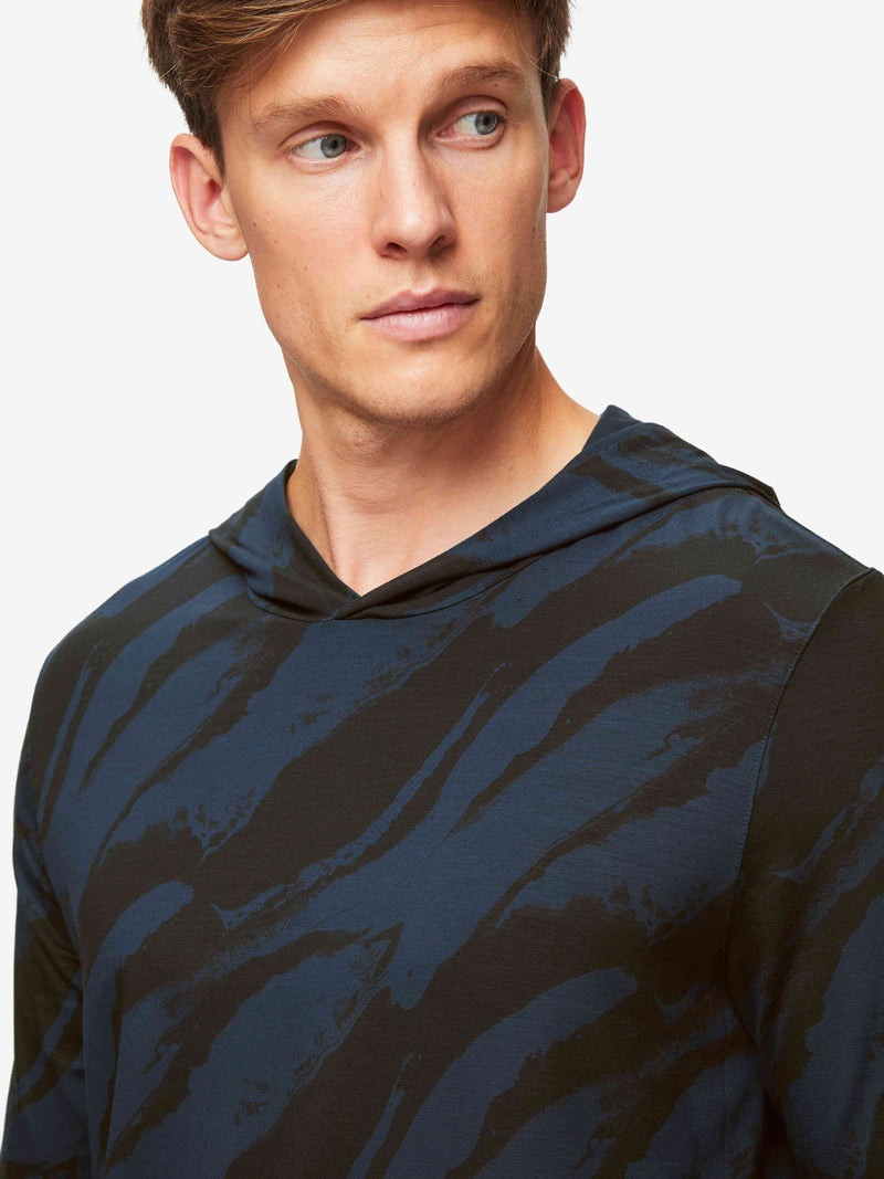 Men's Pullover Hoodie London 8 Micro Modal Navy 2