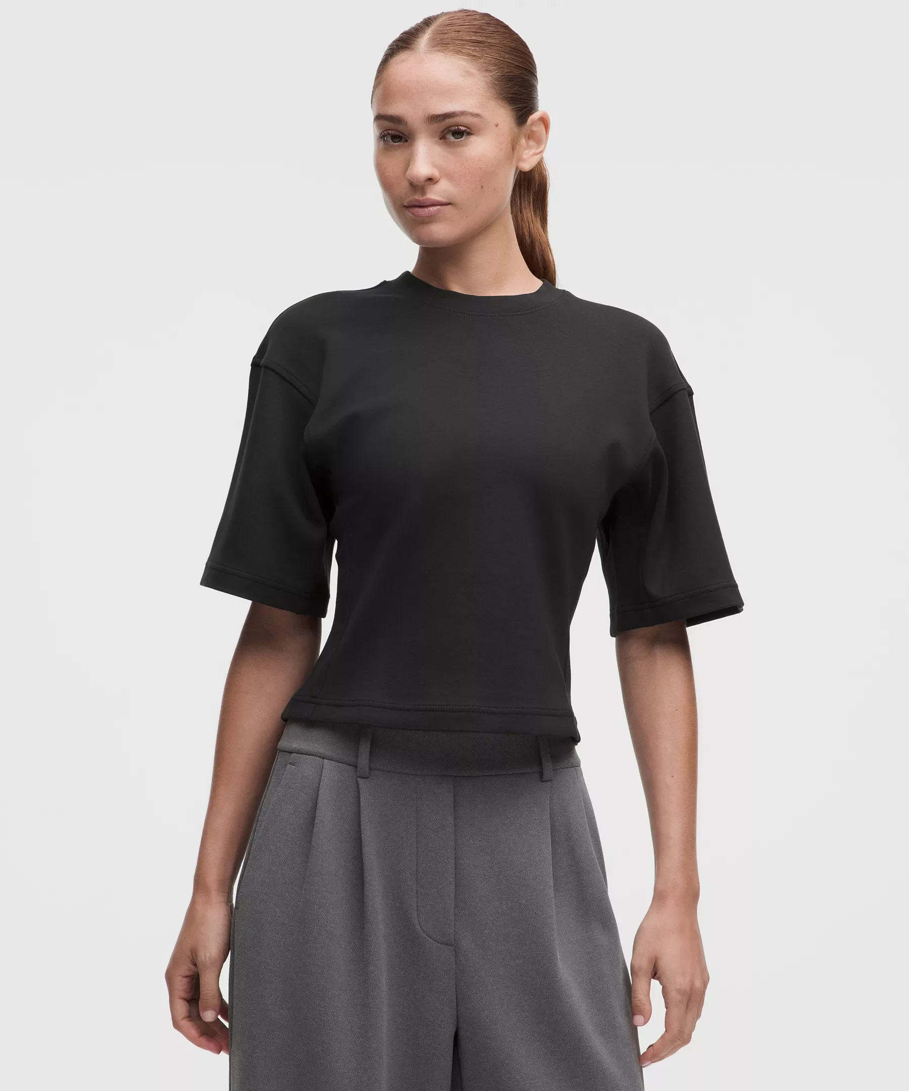 Double-Knit Relaxed Short-Sleeve Shirt - 1