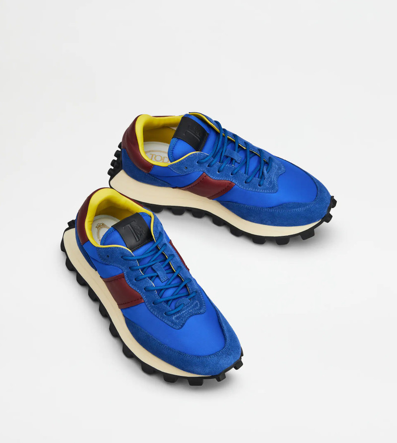 SNEAKERS TOD'S 1T IN SUEDE AND FABRIC - BLUE, BURGUNDY 4