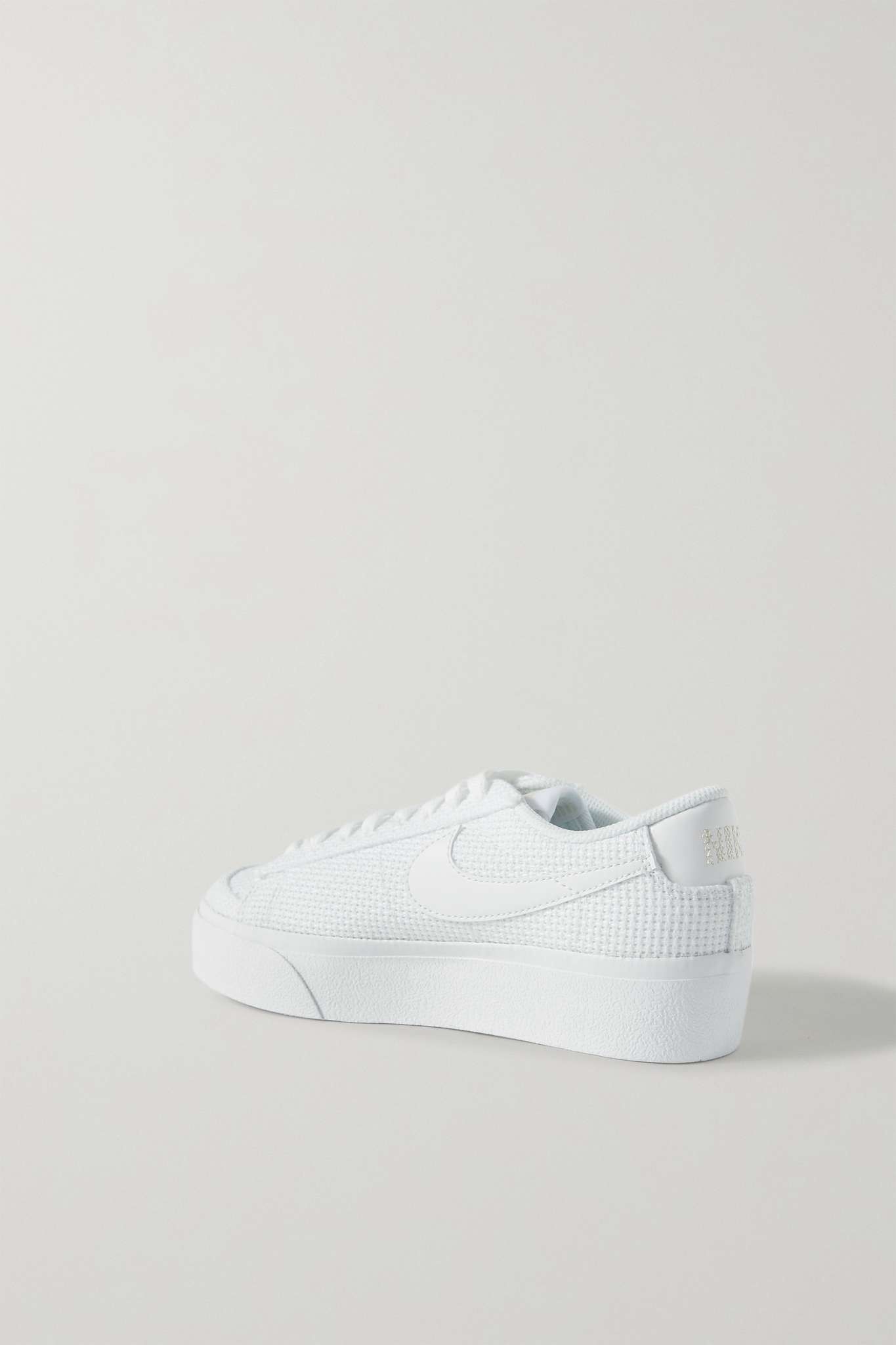 Blazer Low leather-trimmed crocheted platform sneakers - 3