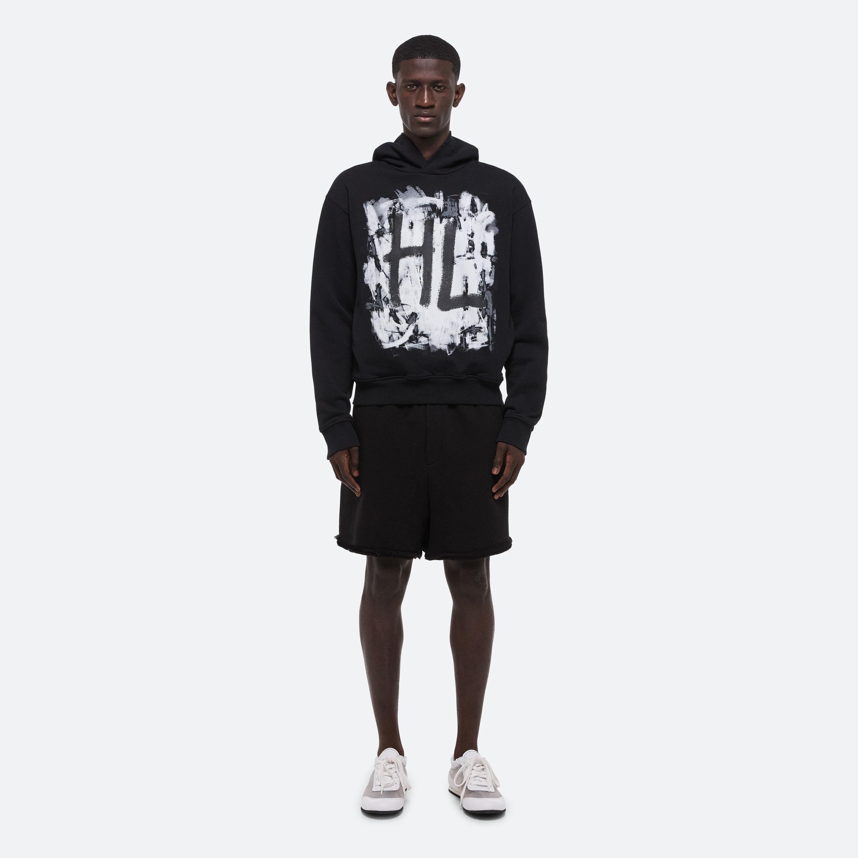 BLACK SCRIBBLE HOODIE - 3