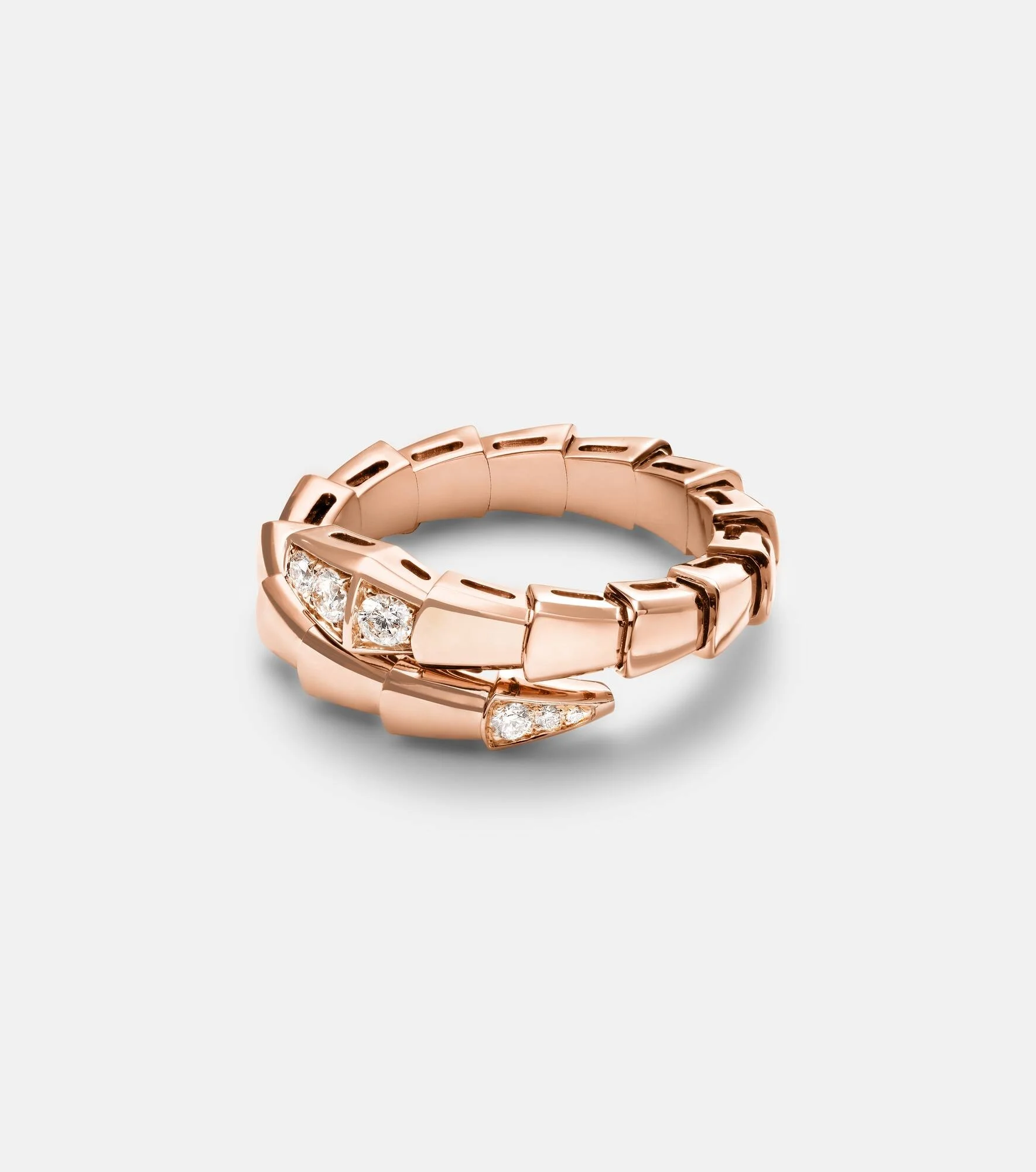 Serpenti Viper 18kt gold ring with diamonds - 1