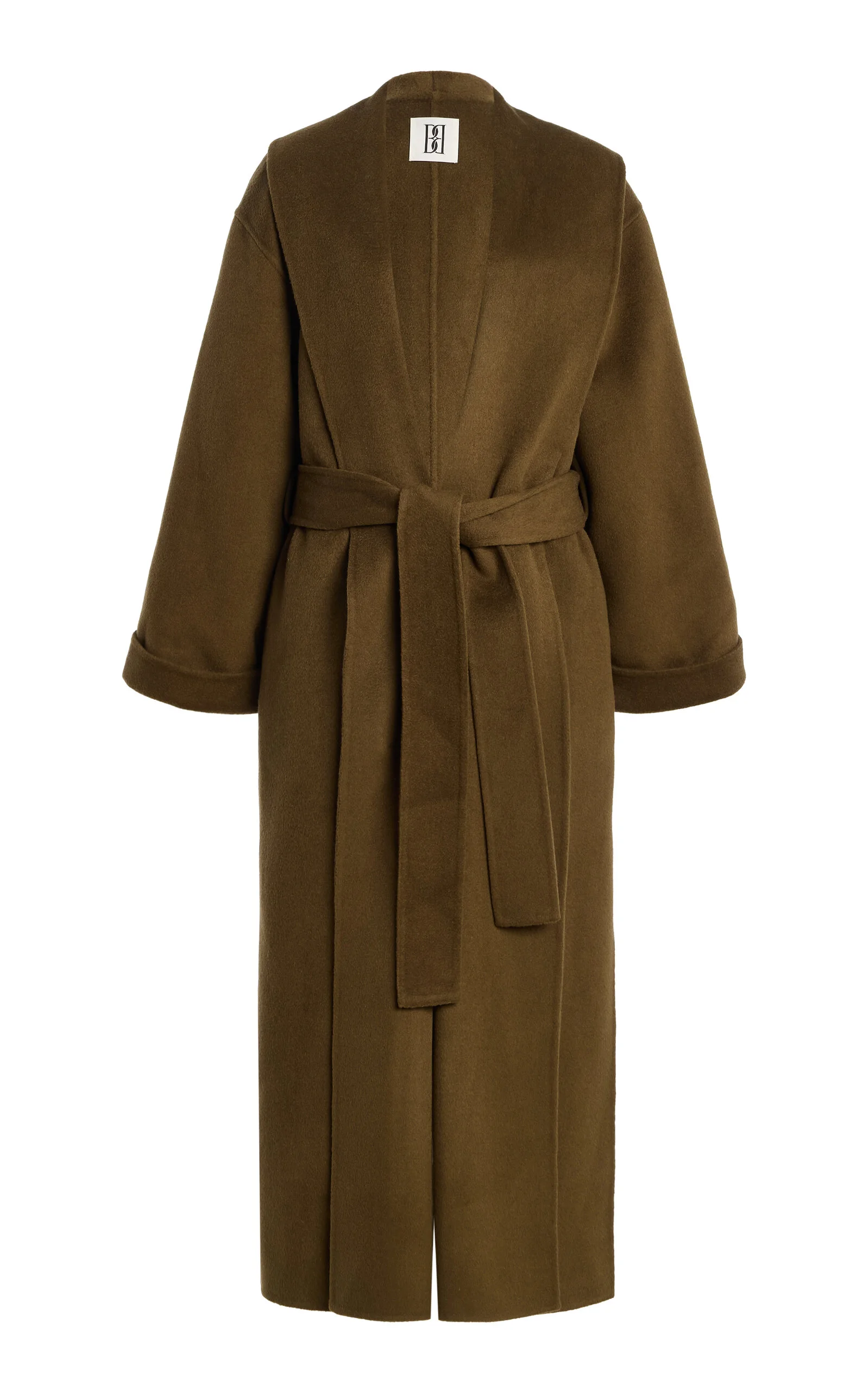 Trullem Belted Wool Coat olive - 1