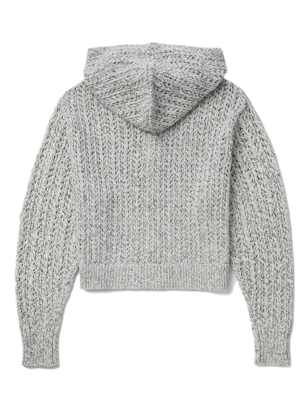 chunky-knit zip-up hoodie - 6