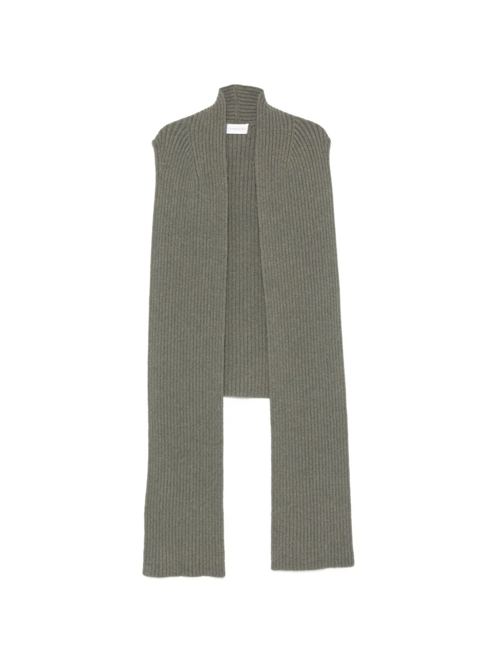 Kadija ribbed-knit pin-fastening scarf - 1