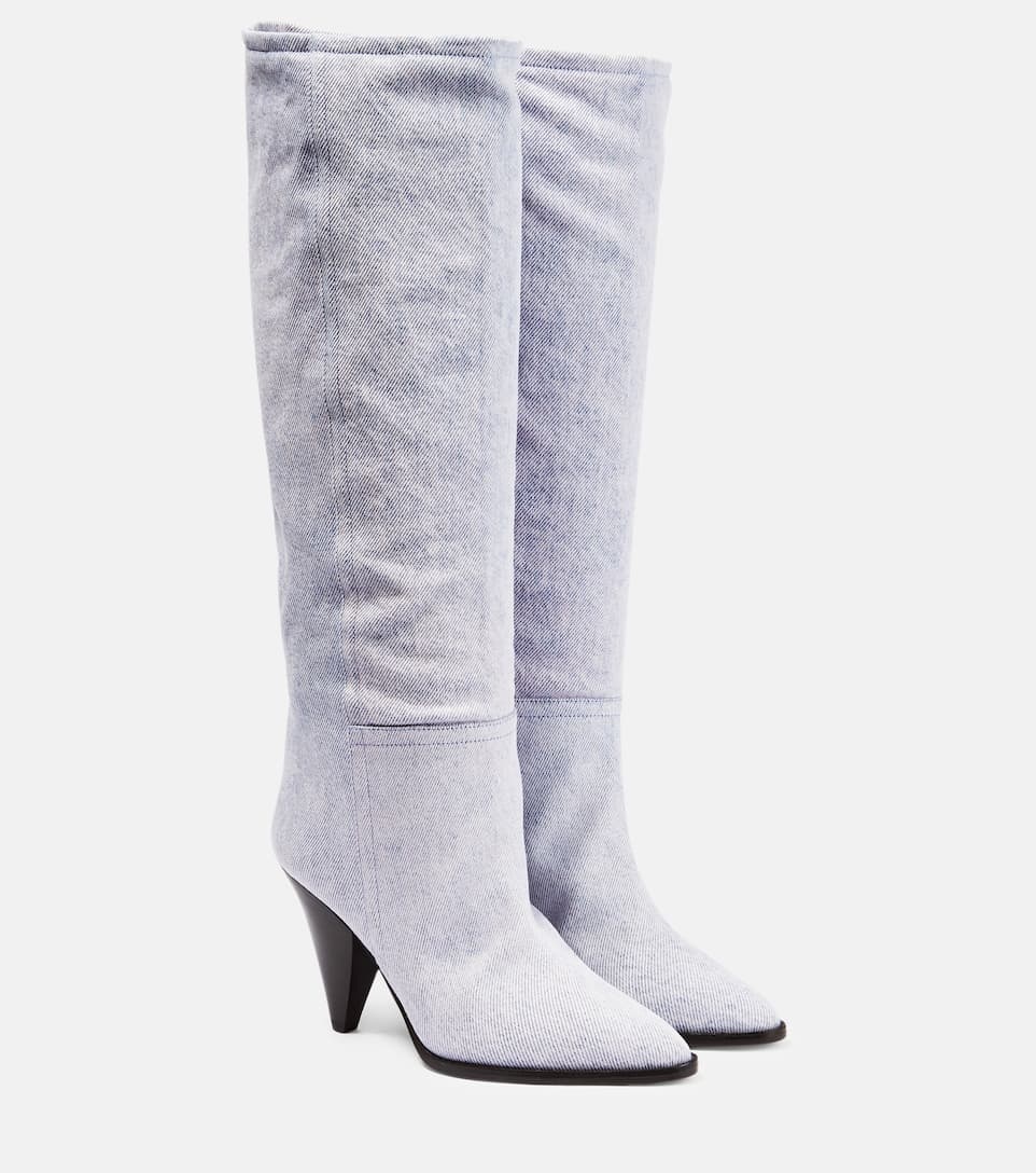 Ririo denim knee-high boots - 1