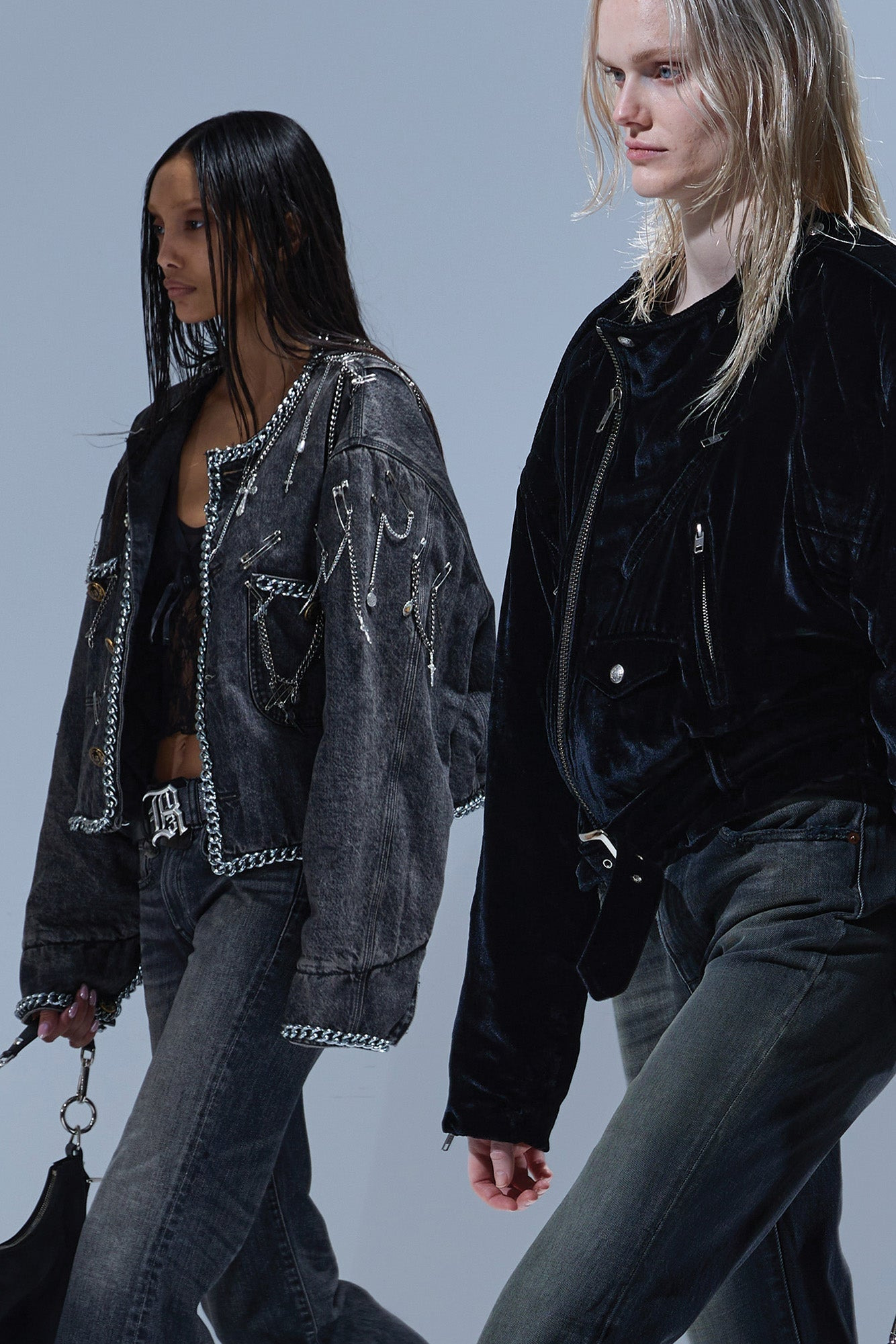 CHAIN EMBELLISHED CROPPED CHORE JACKET - 3