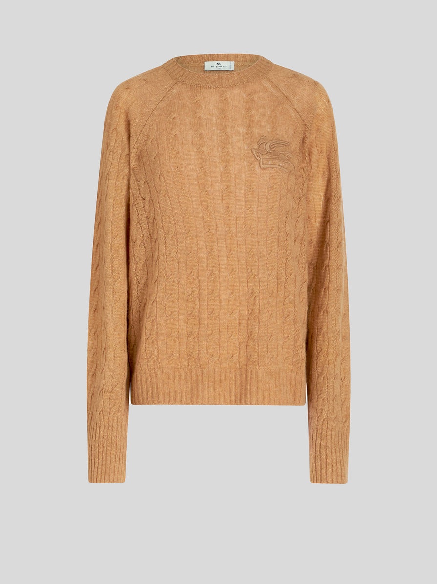 CASHMERE JUMPER WITH LOGO - 1