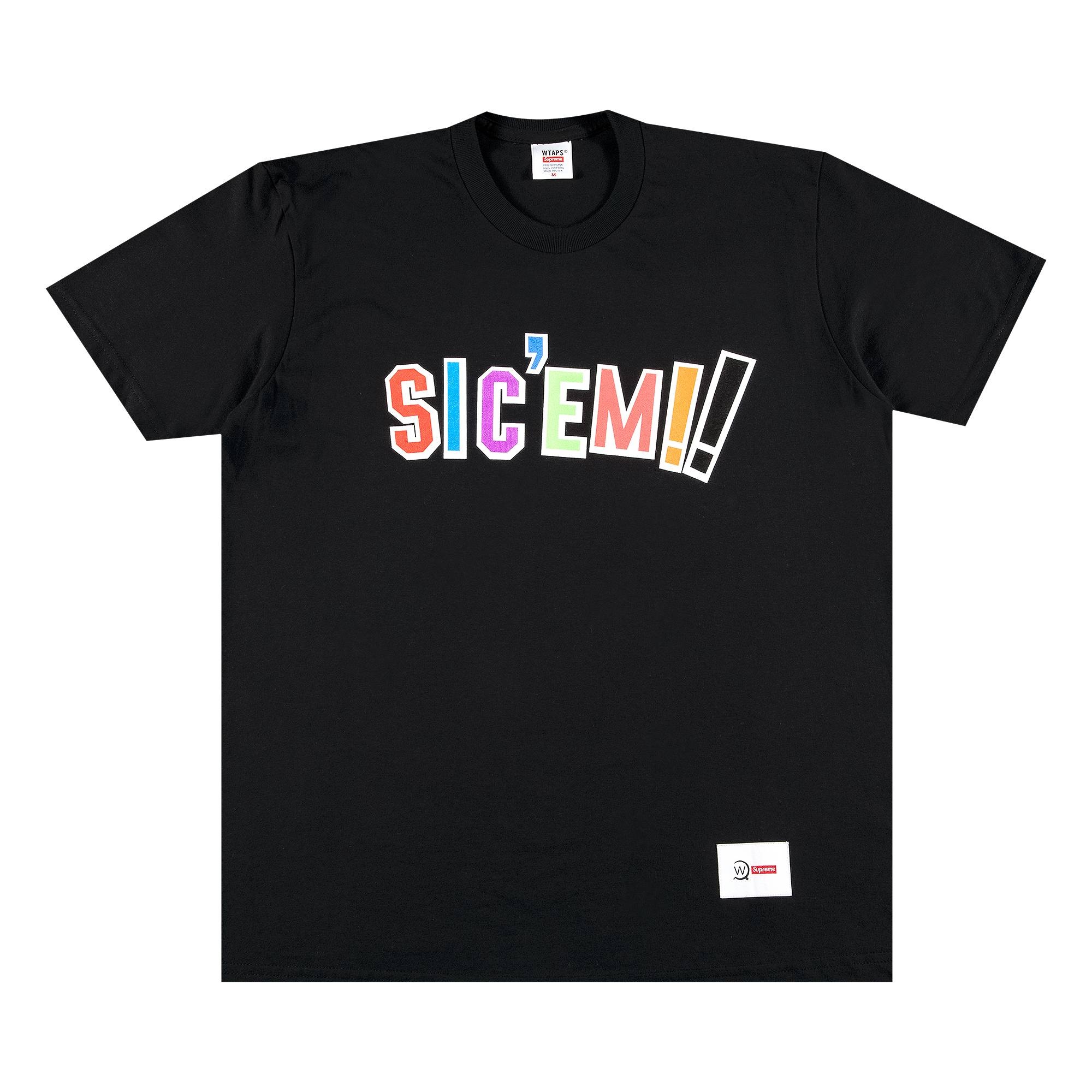 Supreme x WTAPS Sic'em! Tee 'Black' - 1