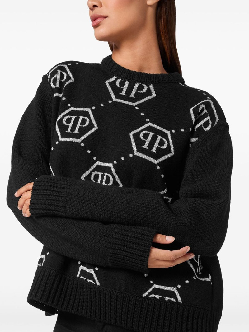 intarsia-knit logo jumper 3
