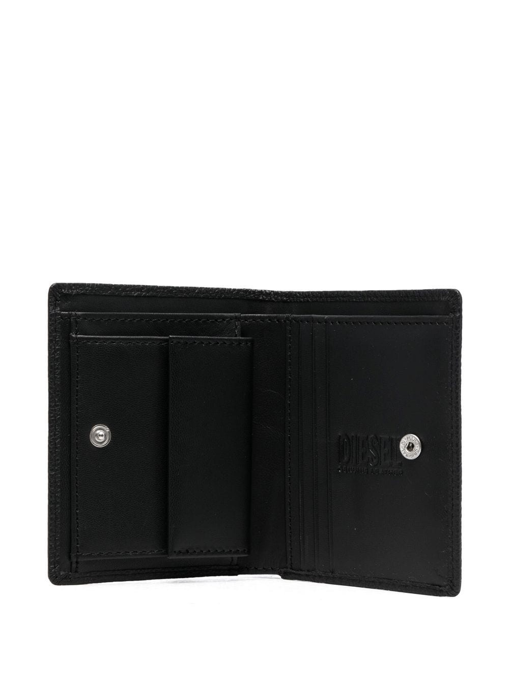 logo-plaque leather wallet - 3