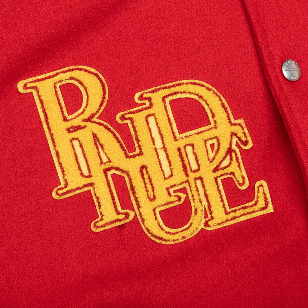 BULL VARSITY JACKET - RED/CREAM - 3