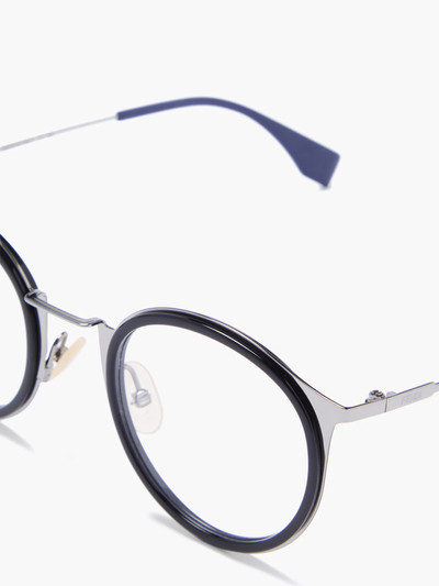 FENDI Round acetate and metal glasses outlook