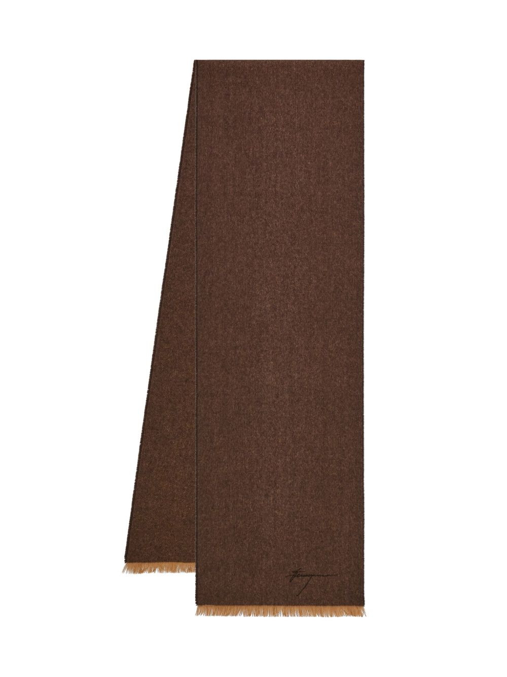 chevron-pattern fringed scarf - 2