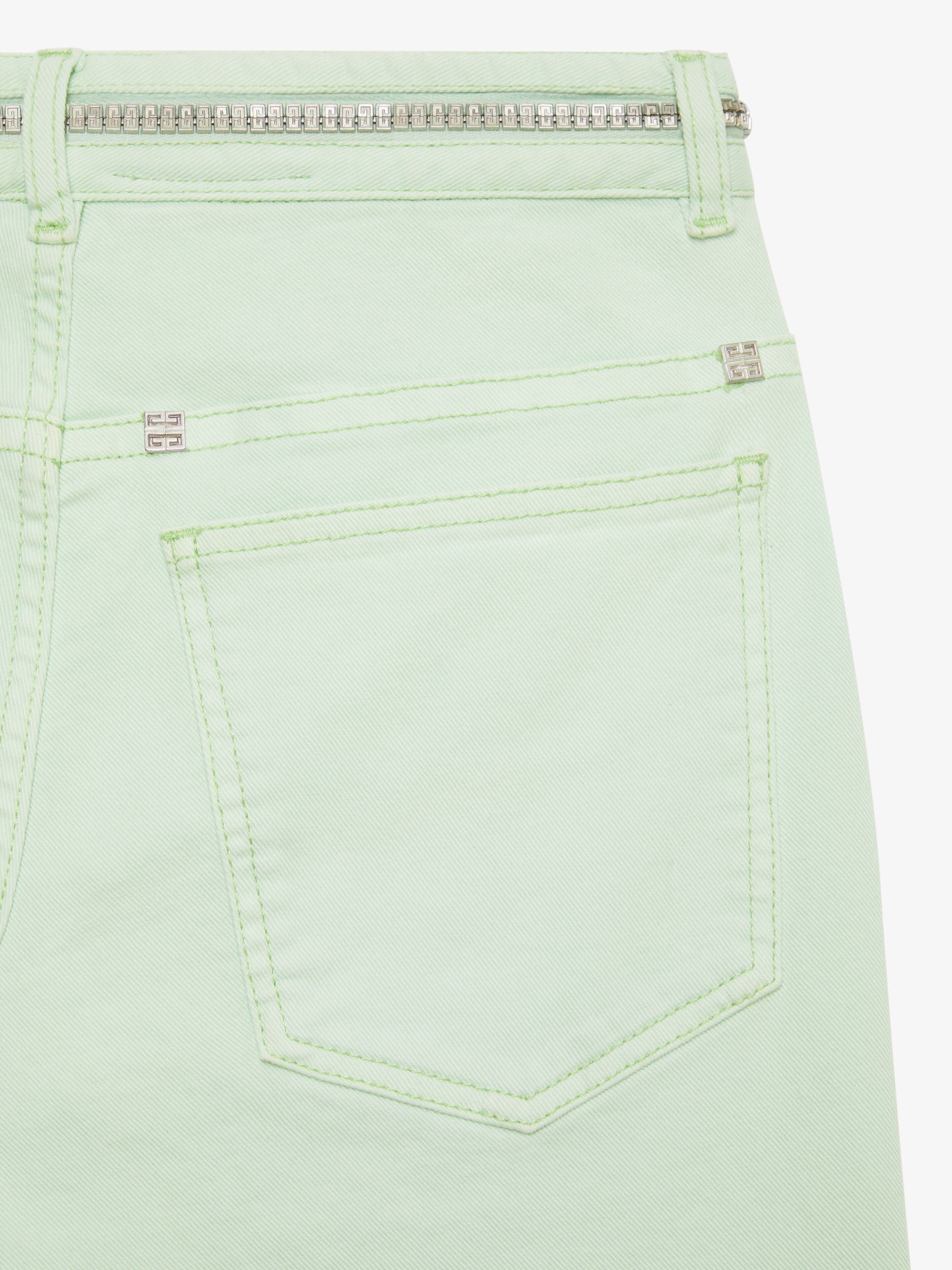 SLIM FIT JEANS IN DENIM WITH 4G ZIP - 5