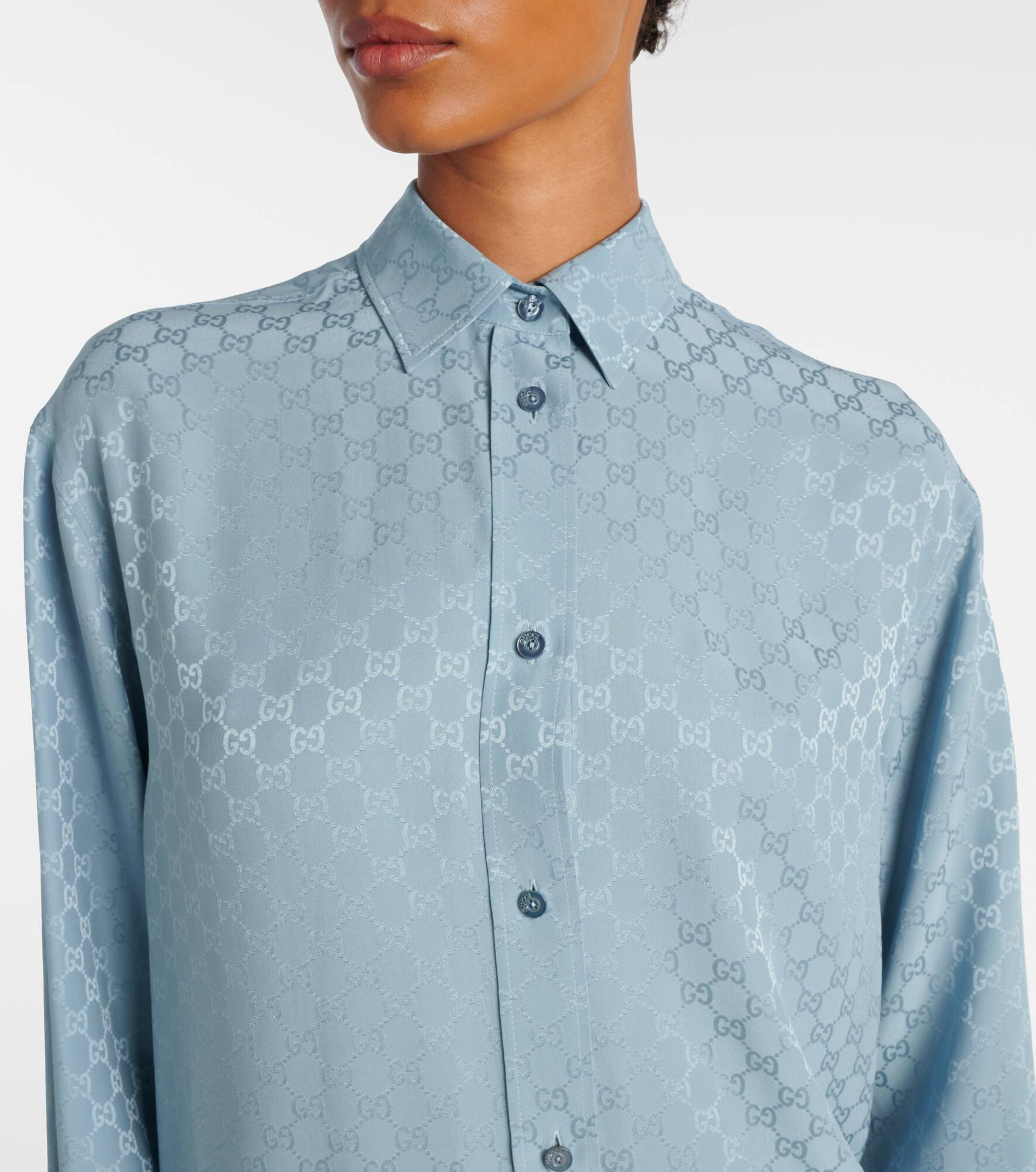 GG silk shirt - 4
