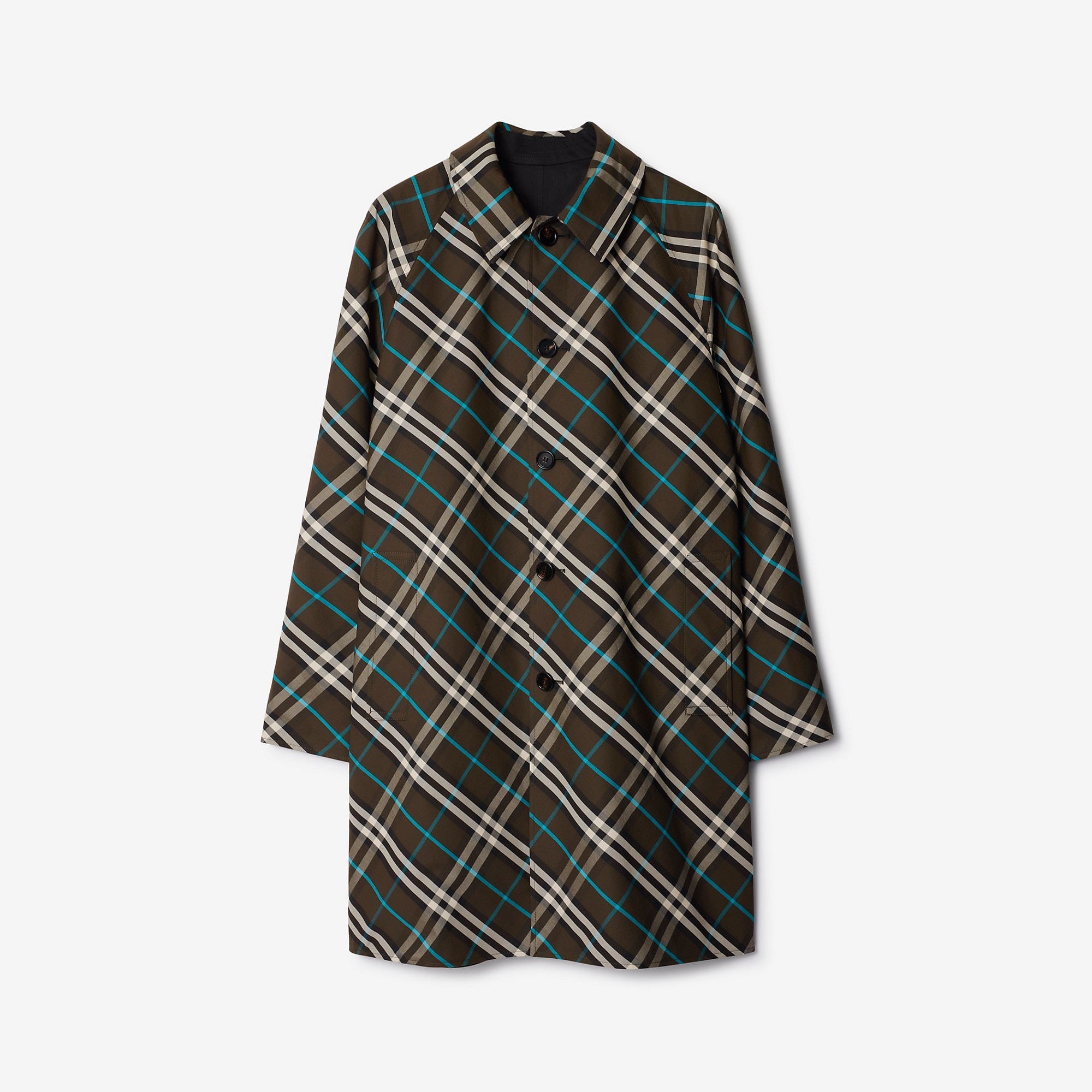 Long Reversible Gabardine Car Coat - 8