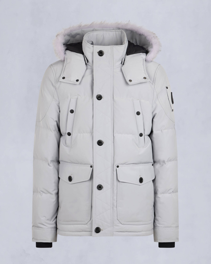 ONYX ROUND ISLAND SHEARLING TRIM JACKET 1