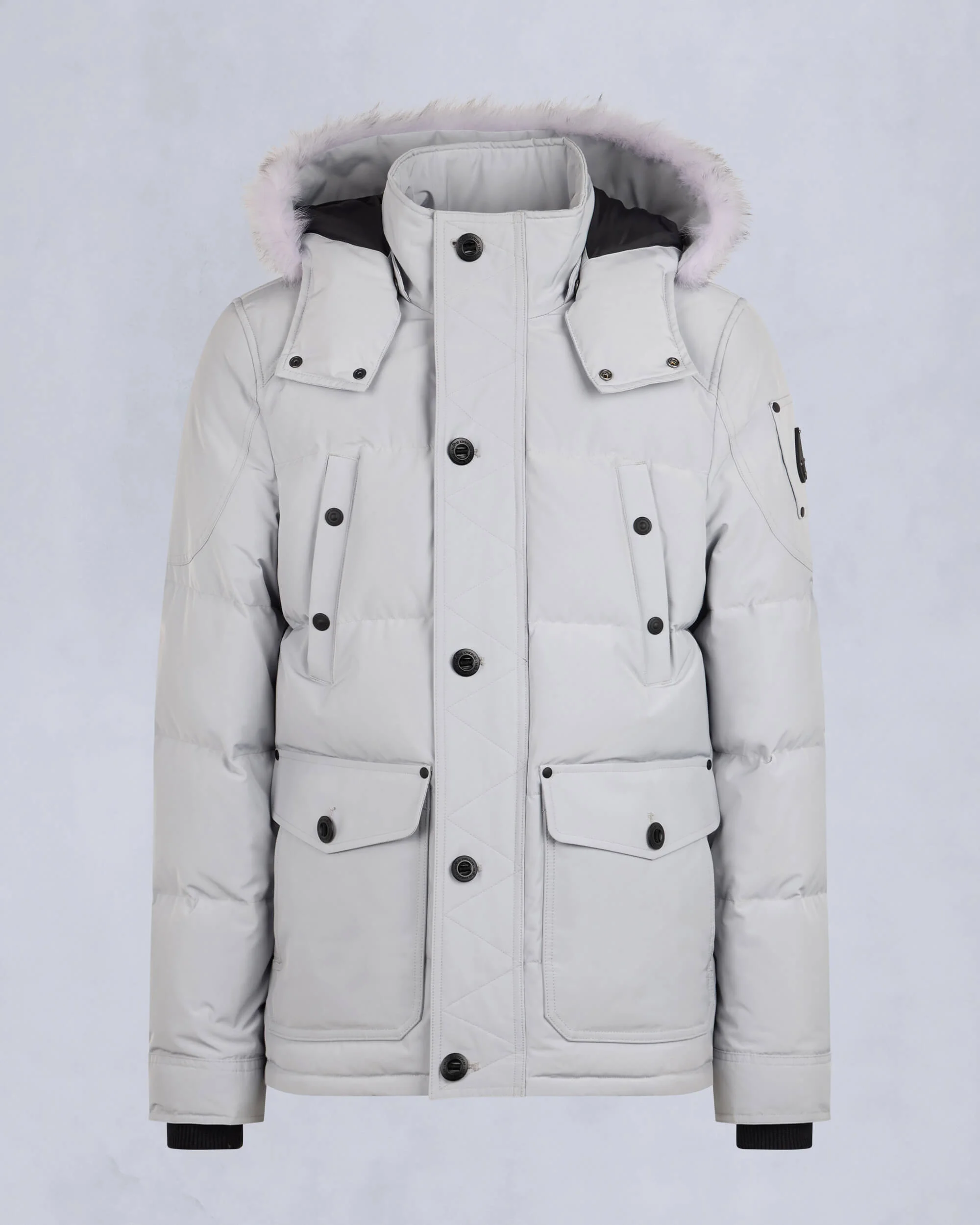 ONYX ROUND ISLAND SHEARLING TRIM JACKET - 1