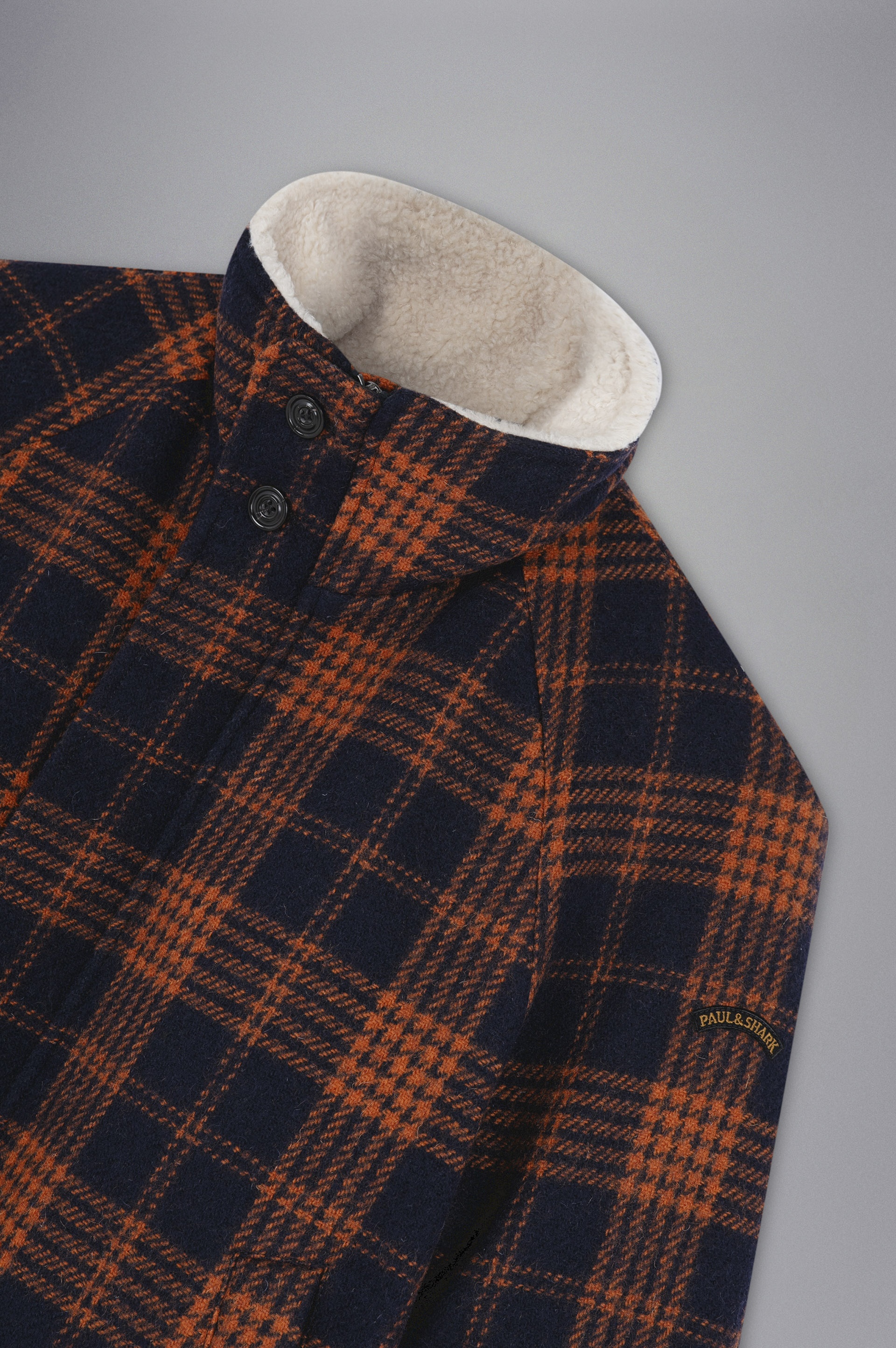 CHECKED PATTERN WOOL BOMBER JACKET - 5