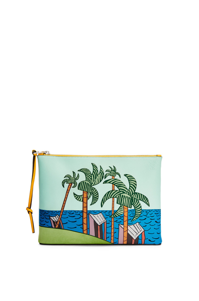 Easter Island Oblong Pouch in classic calfskin 1