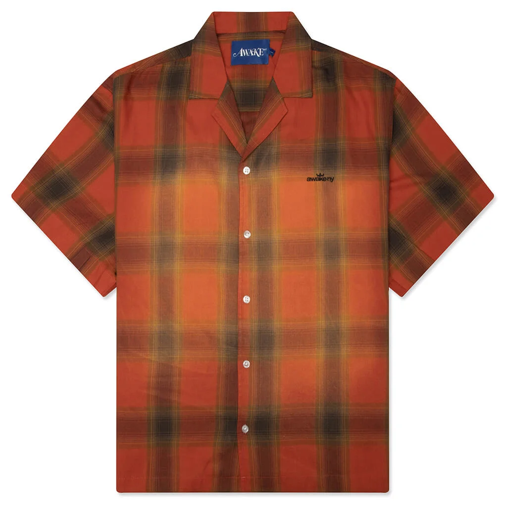 ORCHARD ST PLAID SHIRT - ORANGE - 1