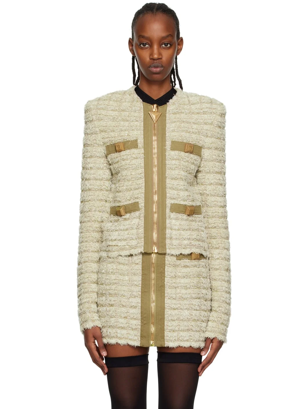 Beige Zip Jacket - 1