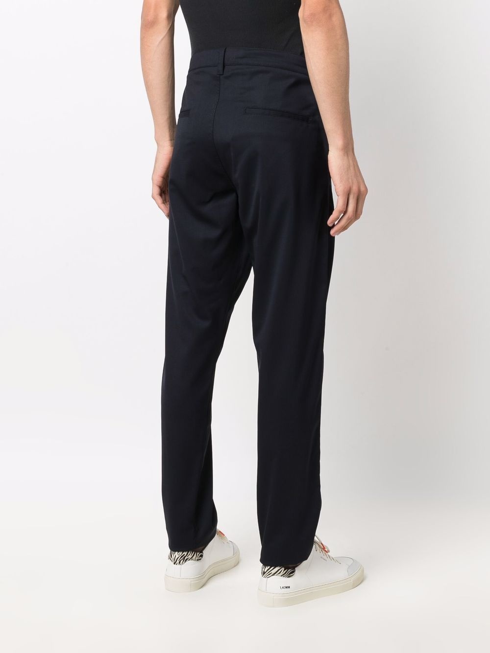 twill straight-leg trousers - 4