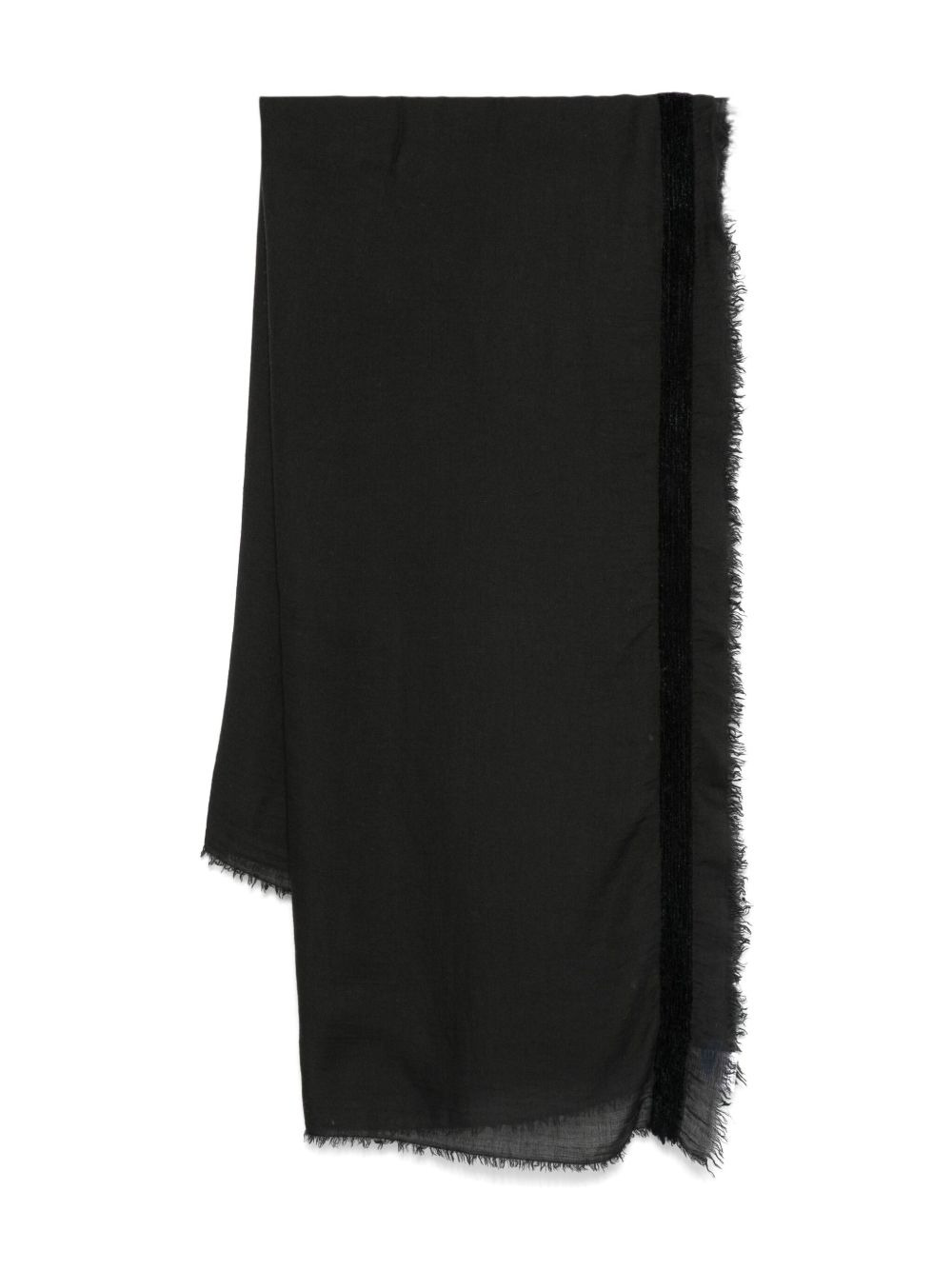 fringed-trim scarf - 1