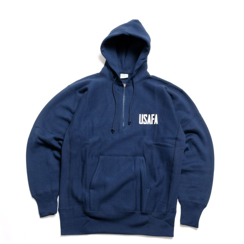 REVERSE WEAVE HALF ZIP HOODED SWEATSHIRT - USAFA - C3-A119 1