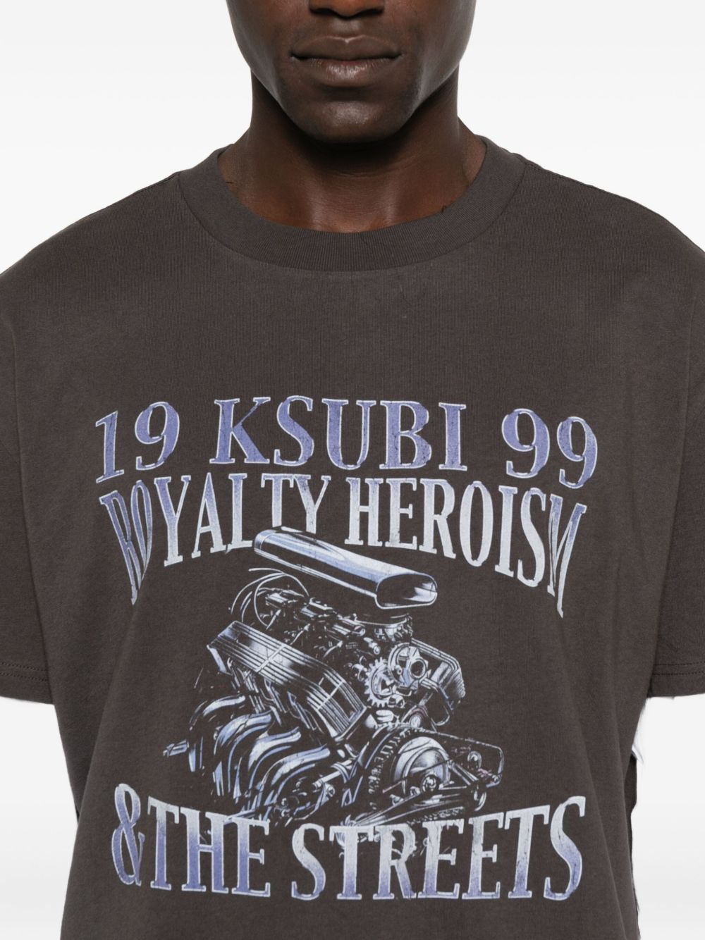 engine-print long-sleeve T-shirt - 4