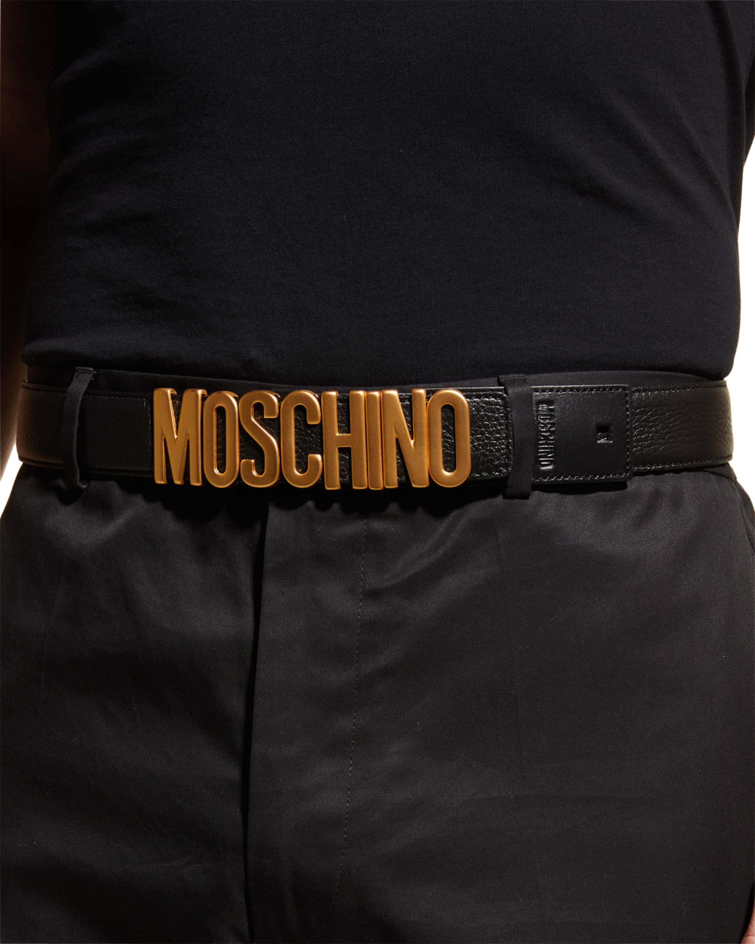 Men's Logo Leather Belt - 2