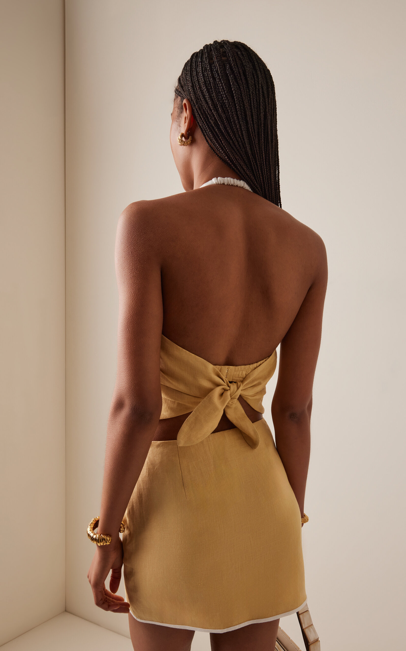 Carlotta Linen Scarf Camisole Top yellow - 4