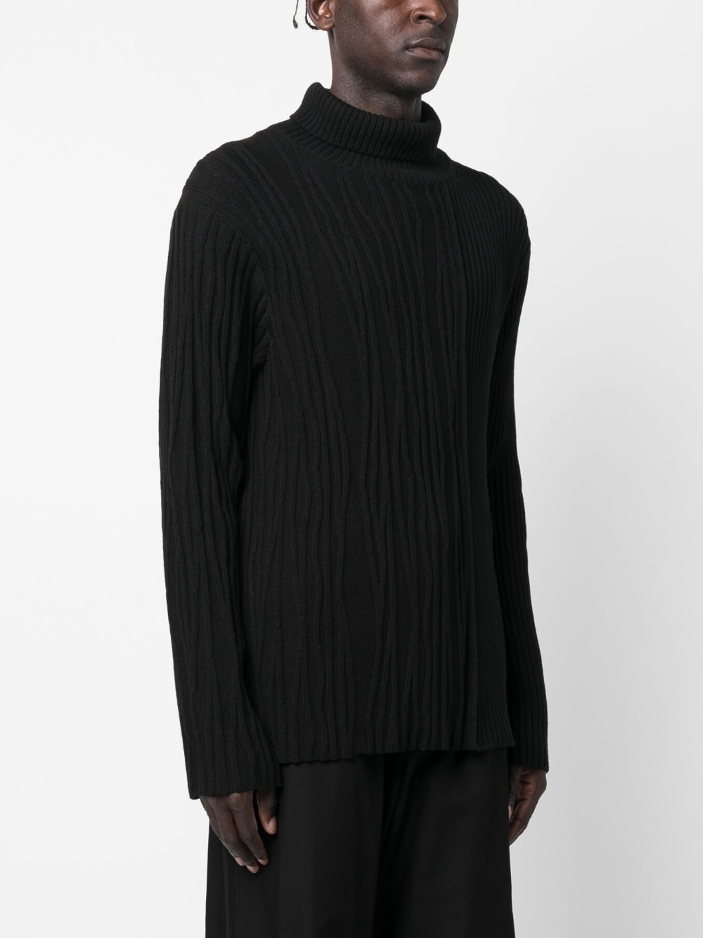 long-sleeve ribbed jumper - 3