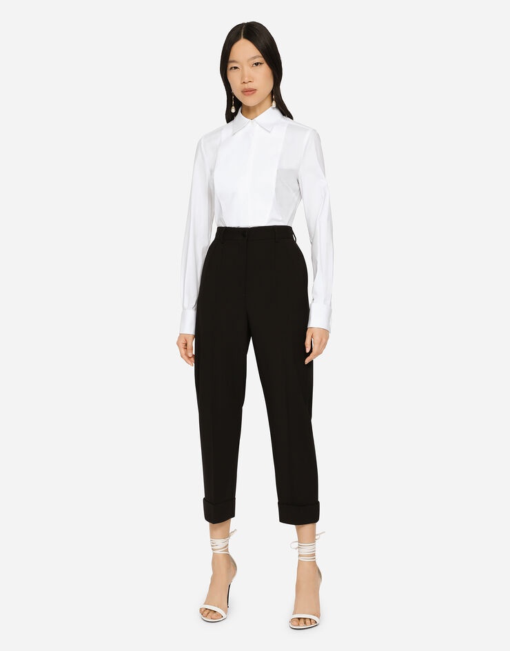 Stretch poplin tuxedo shirt - 5