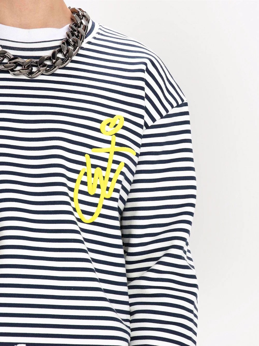 logo-embroidered striped T-shirt - 6