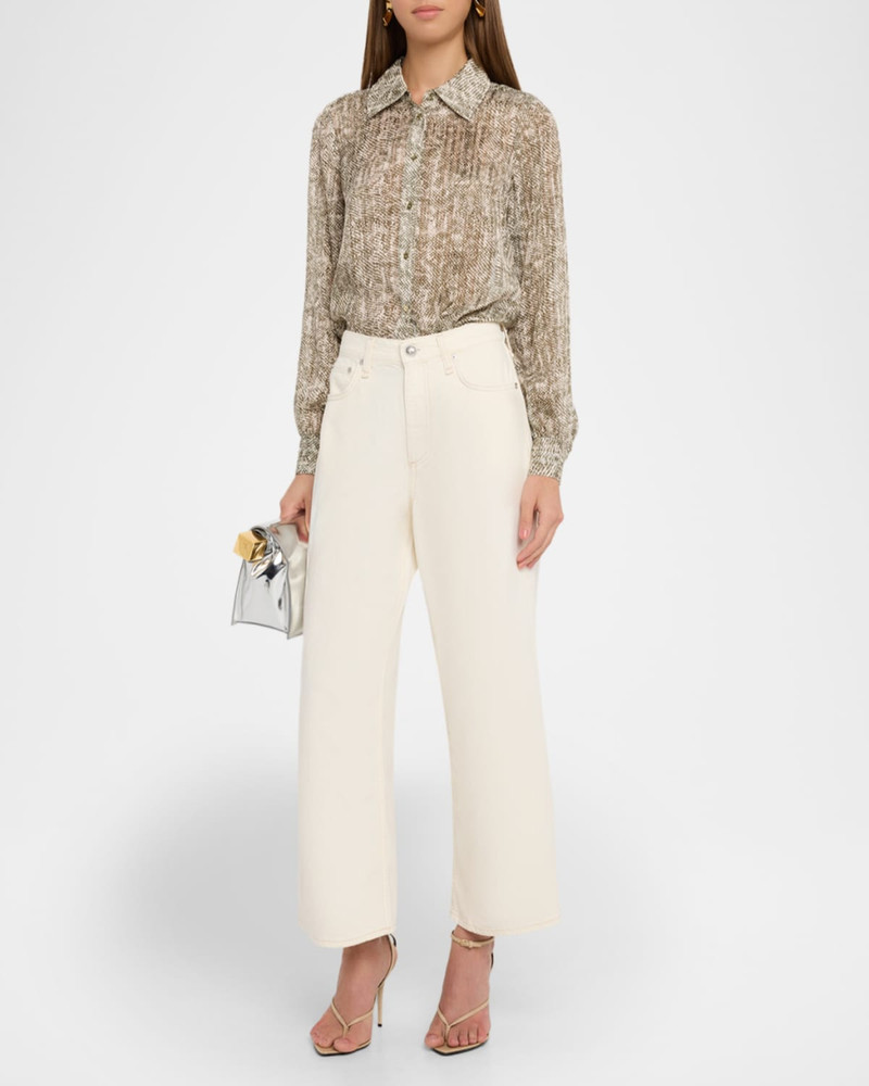 RAMY BROOK Pauline Button-Front Silk Blouse outlook