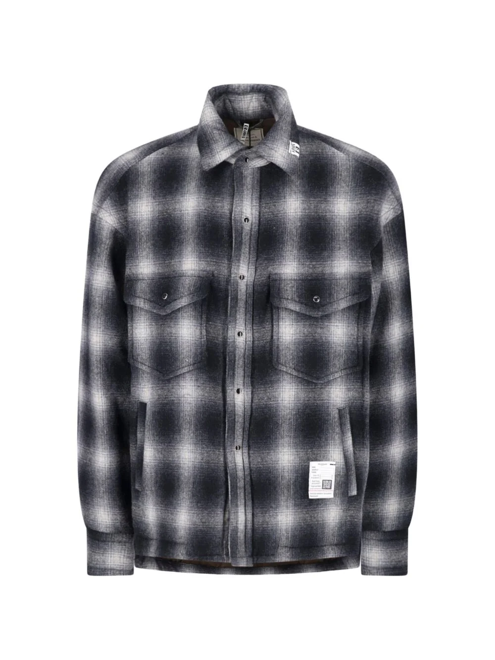 stripe puffer shirt - 1