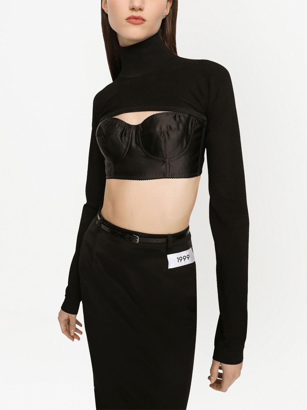 KIM DOLCE&GABBANA cropped high-neck top - 5