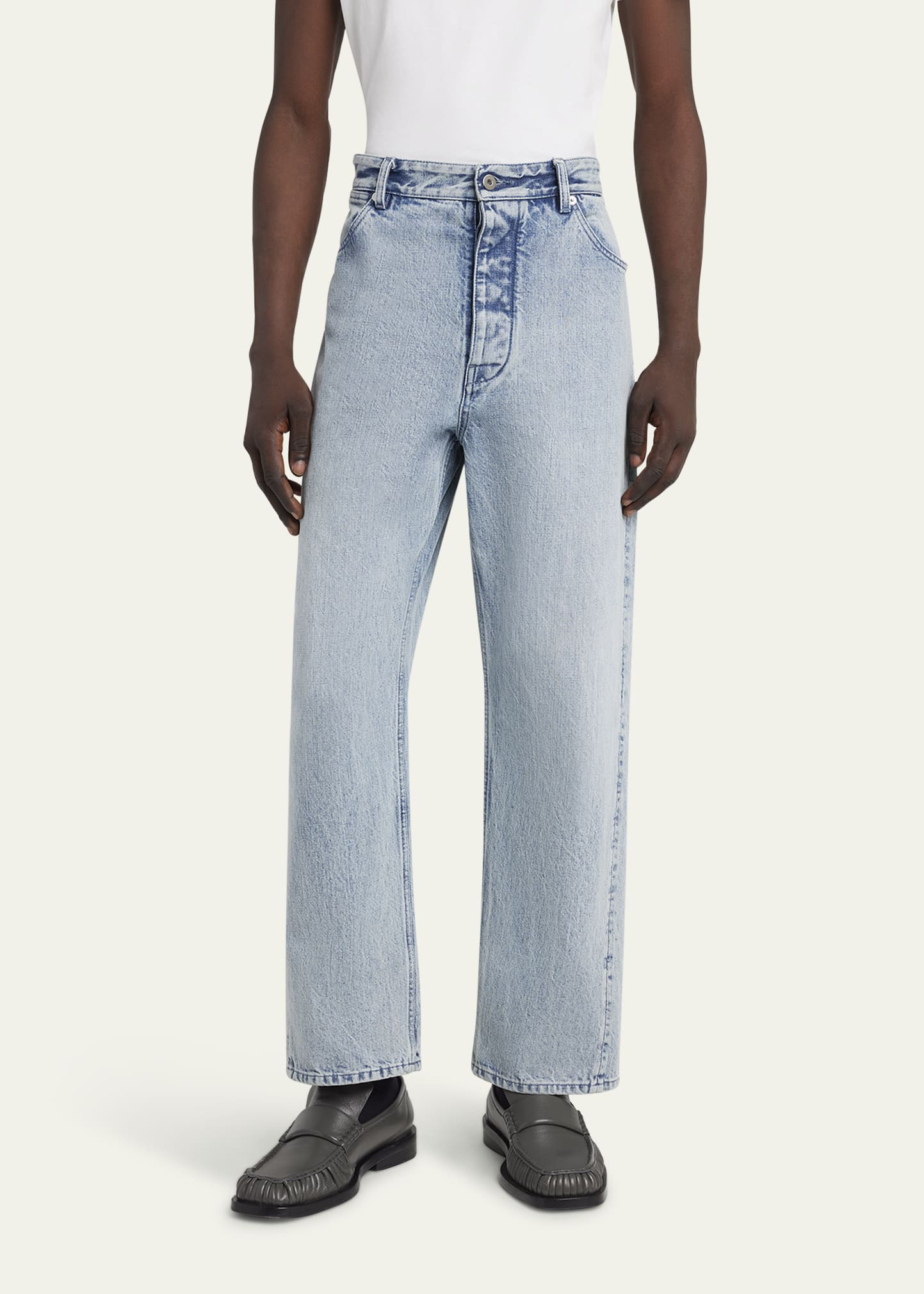 Men's Relaxed-Fit Acid Wash Jeans - 4