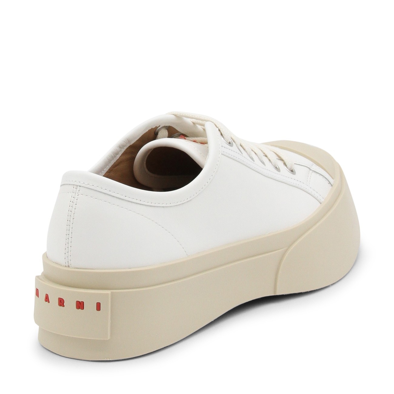 white leather pablo sneakers - 3