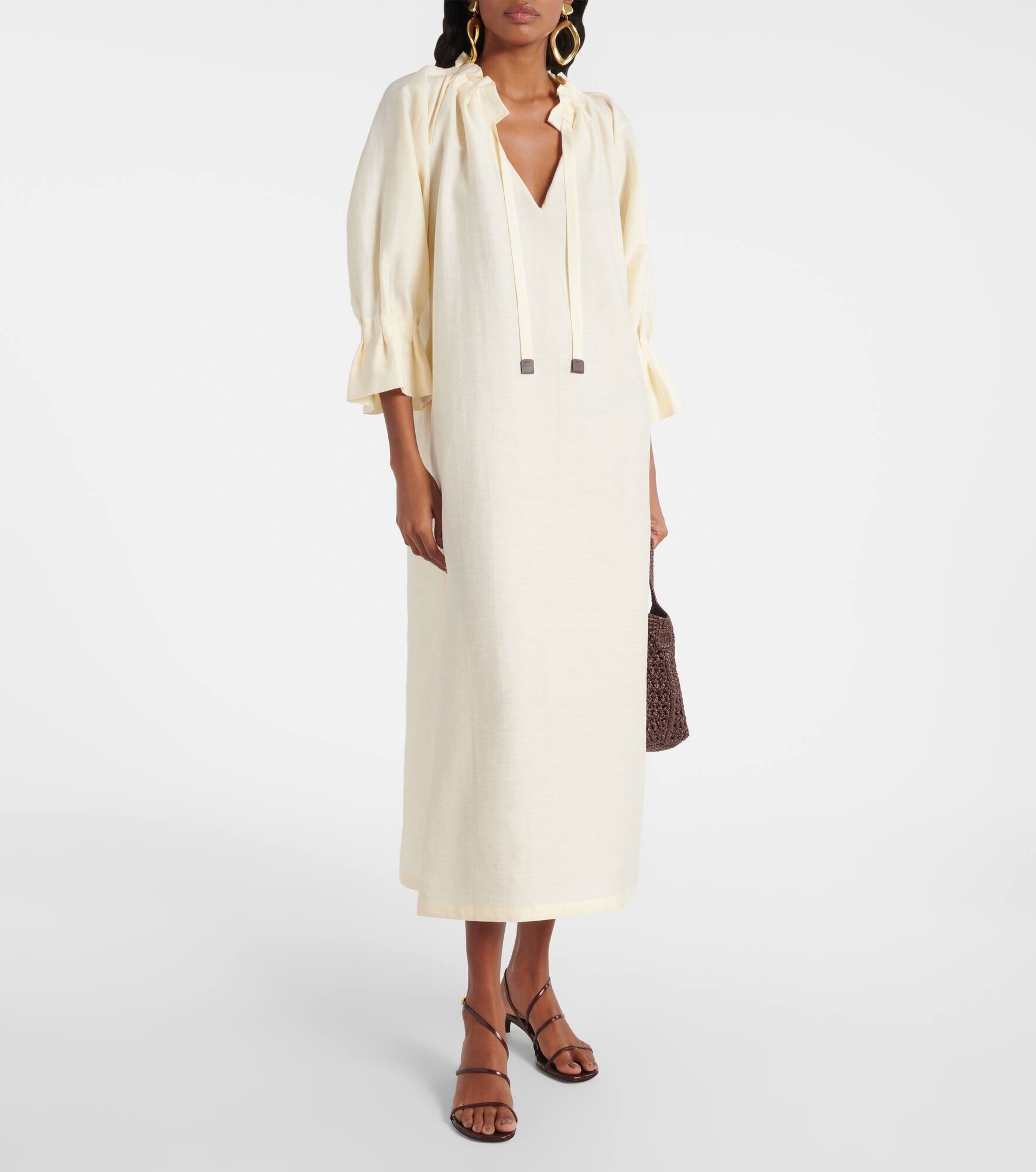 Jene linen and silk-blend maxi dress - 2