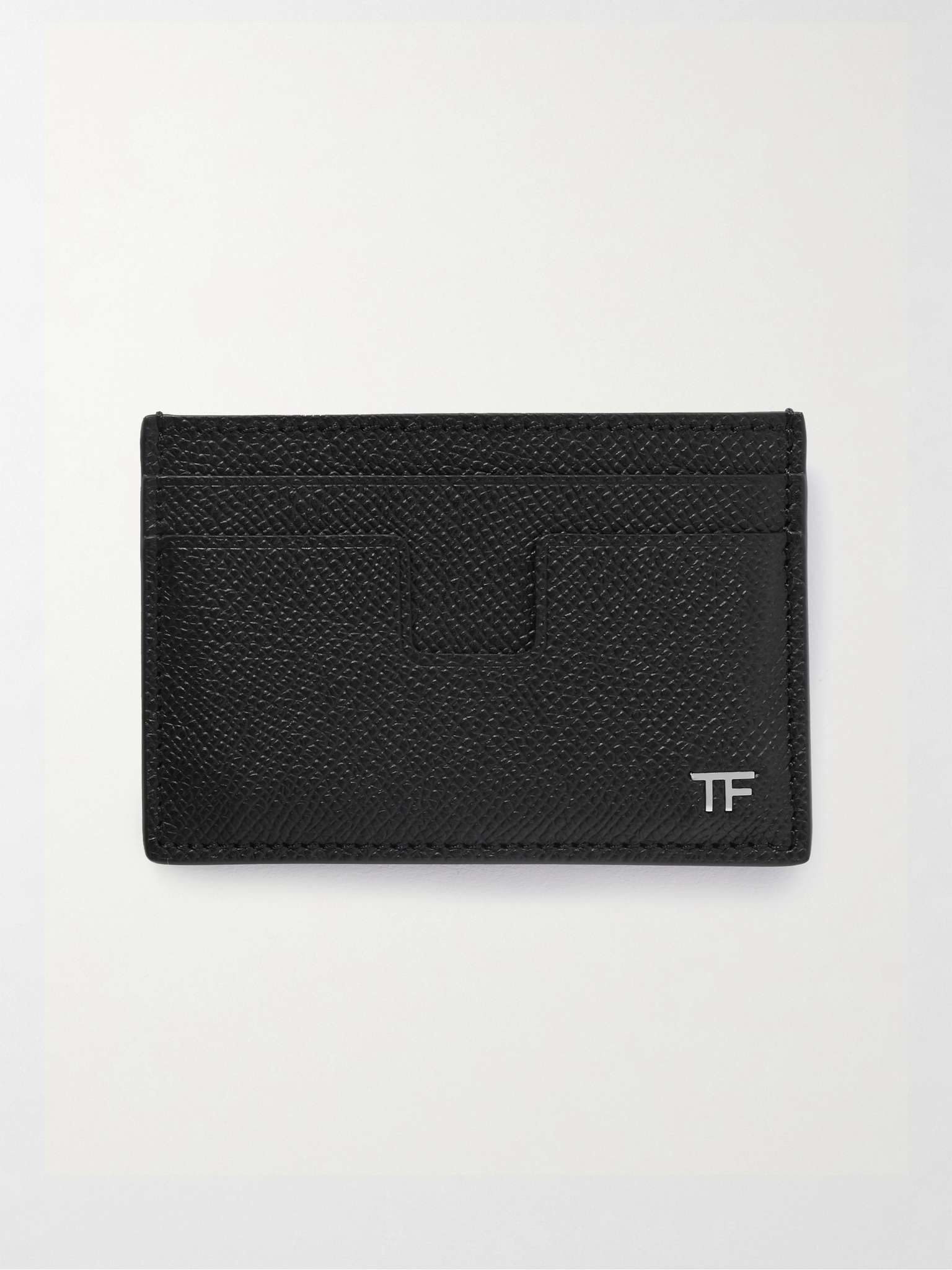 Logo-Appliquéd Full-Grain Leather Cardholder - 1