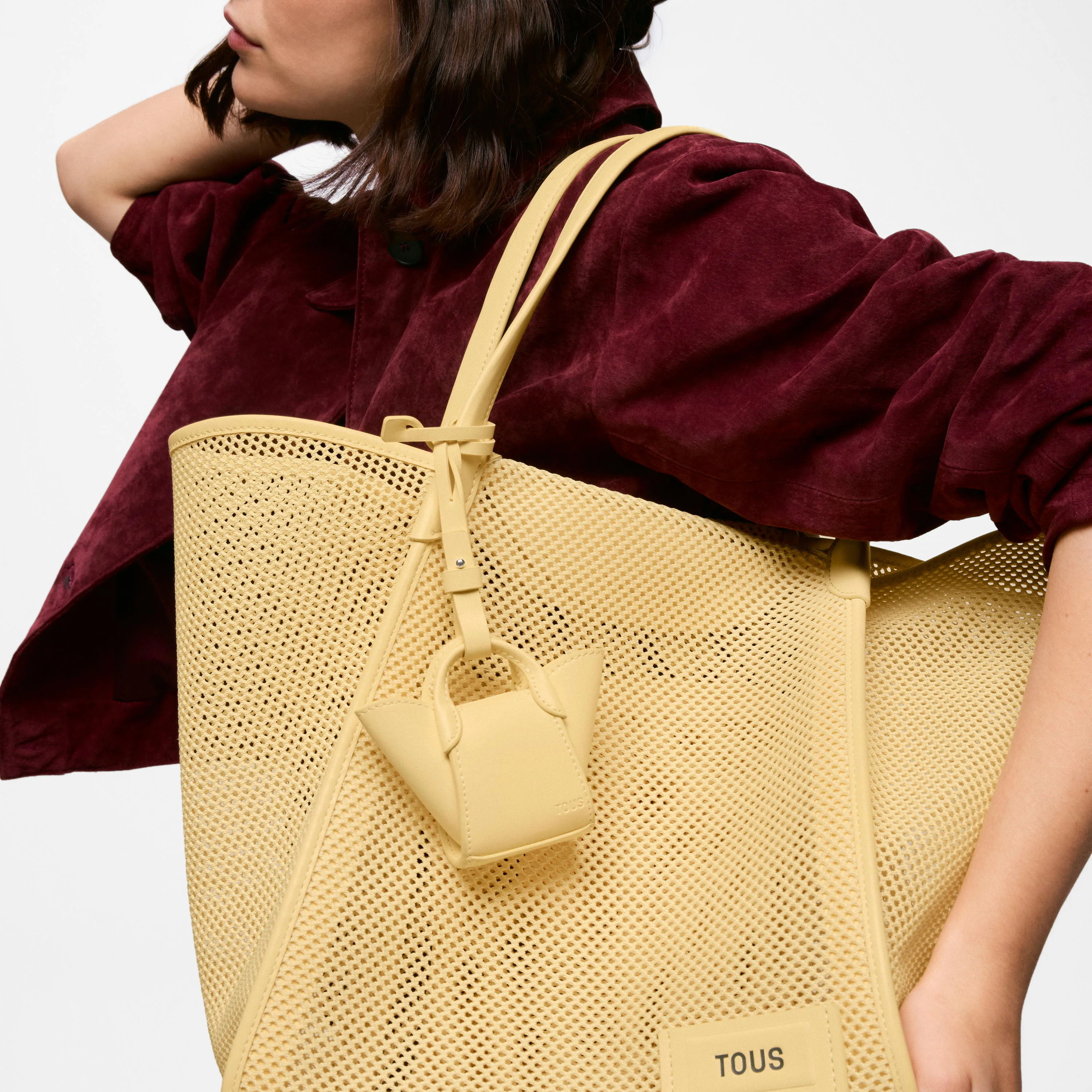 Large yellow Tote bag TOUS Tulip Mesh - 1