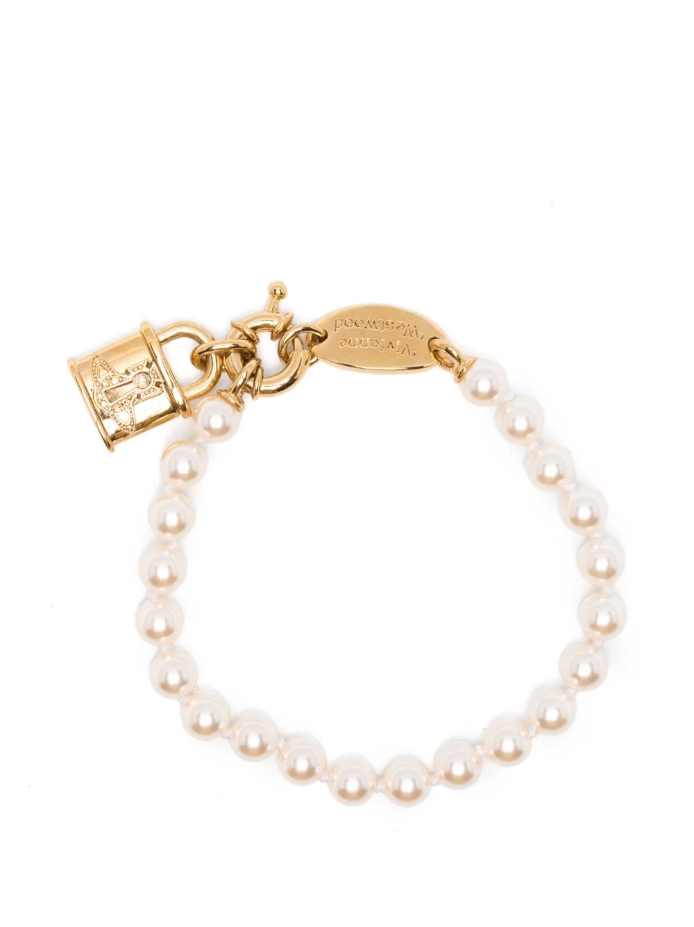 small Celestia padlock-pendant bracelet - 1