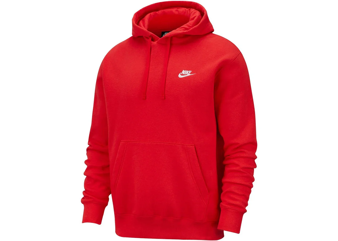 Nike Sportswear Club Fleece Pullover Hoodie Burgundy/White - 1