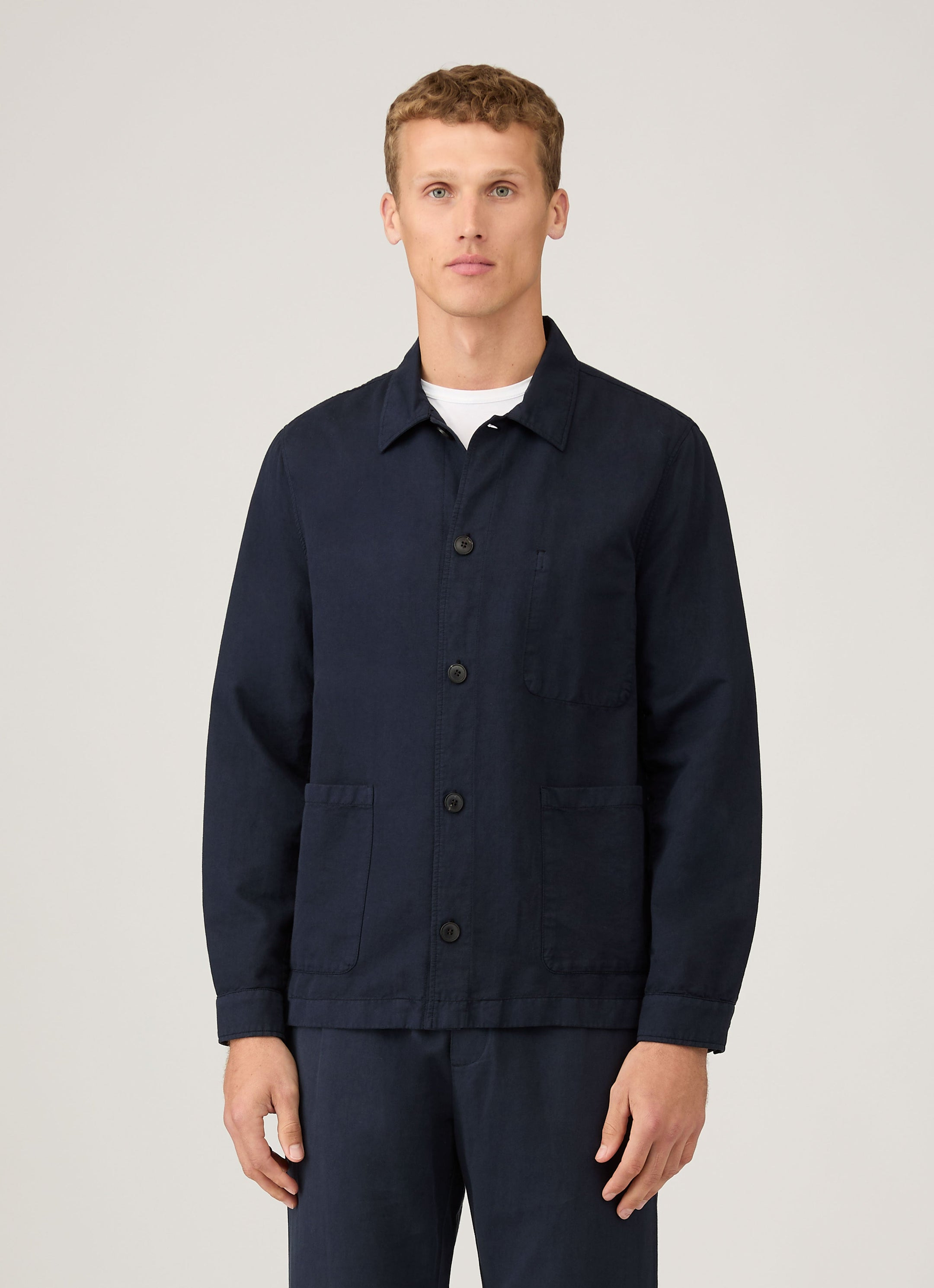 Cotton Linen Twin Pocket Jacket - 2
